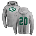NY.Jets #20 Breece Hall Player Gray LOGO Pullover Hoodies Limited Game Qdoa Stitched Jerseys