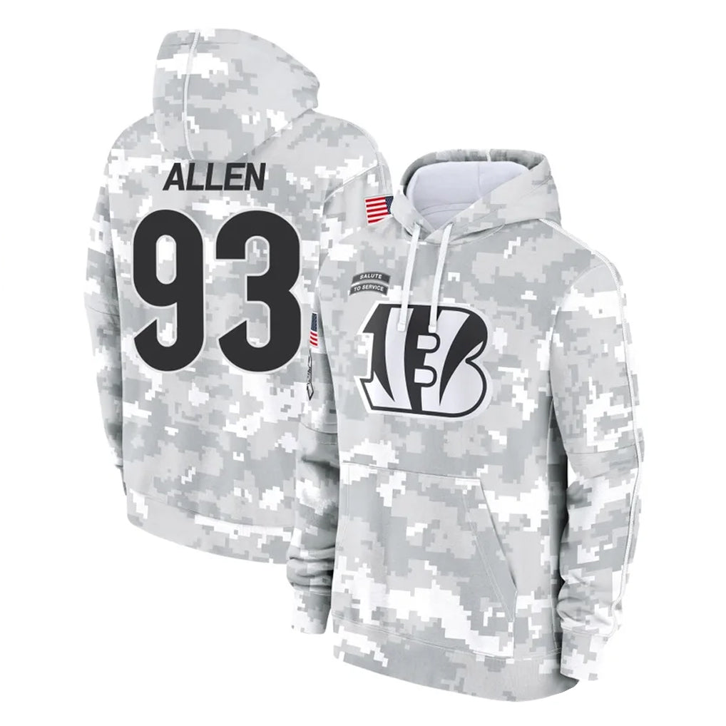 C.Bengals #93 Jonathan Allen Player Arctic Camo Salute to Service Pullover Hoodie Limited Qdoa Stitched Jerseys