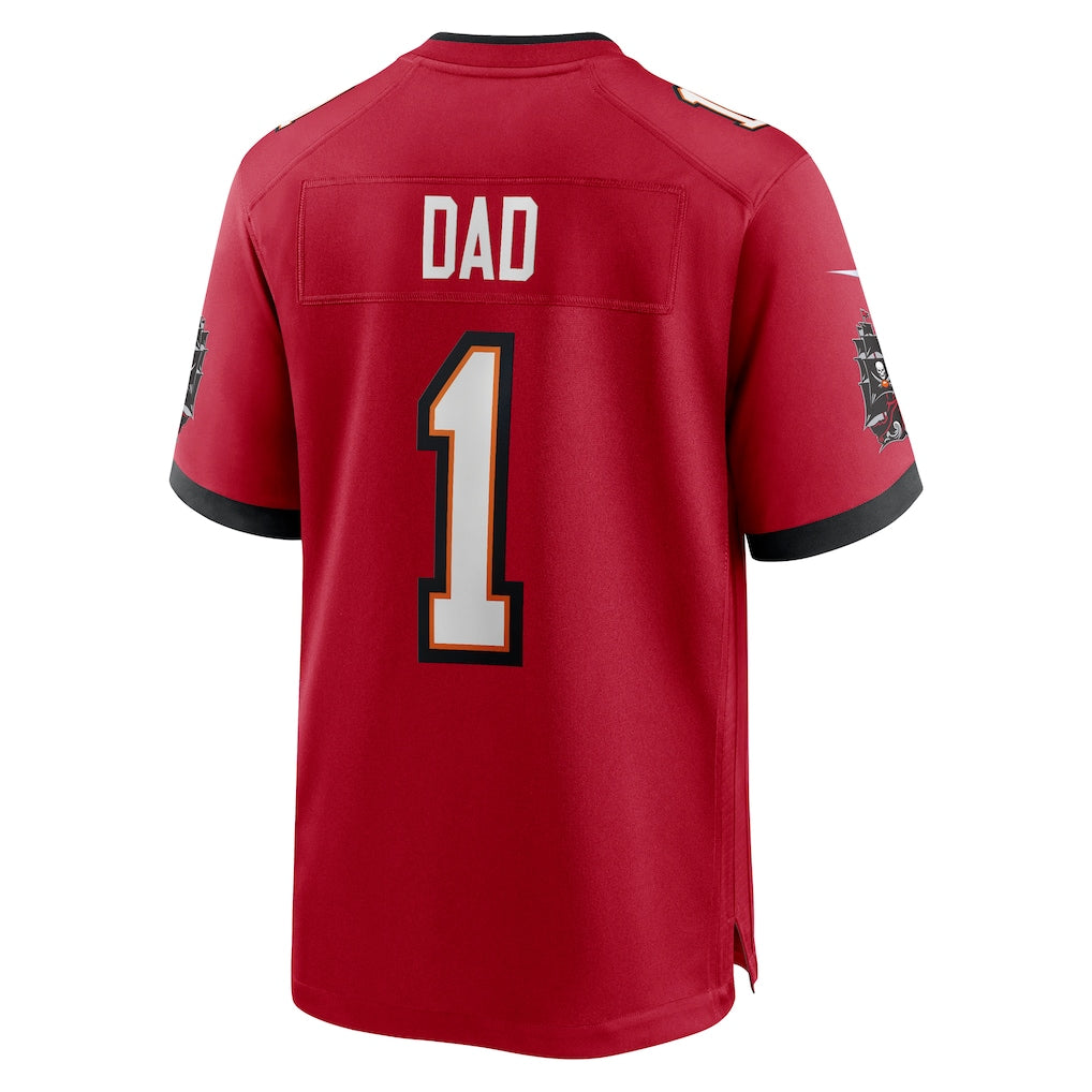 Qdoa TB.Buccaneers #1 Dad Red Game Jersey