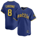 S.Mariners #8 Dominic Canzone Player Royal City Connect Home Limited Qdoa Stitched Jerseys
