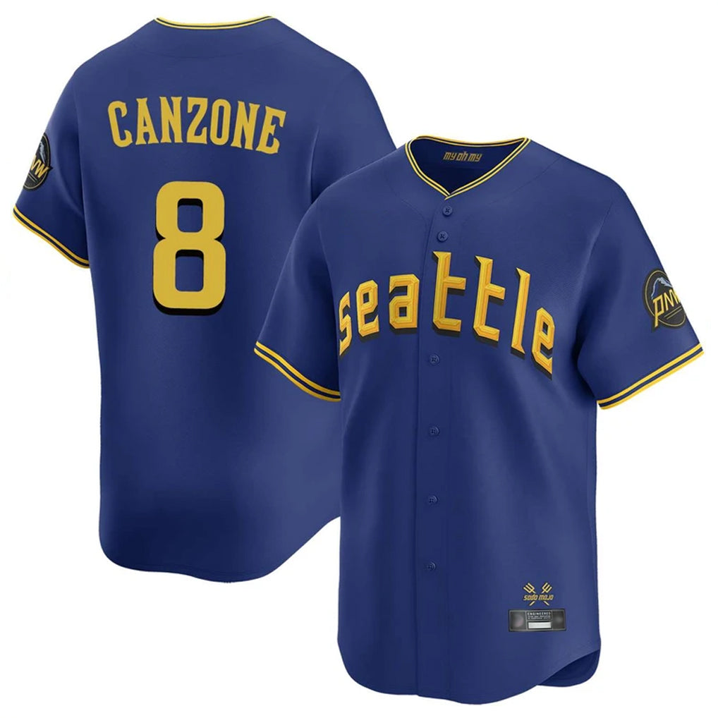S.Mariners #8 Dominic Canzone Player Royal City Connect Home Limited Qdoa Stitched Jerseys