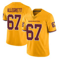 W.Commanders #67 Nick Allegretti Player Gold Limited Color Rush Home Game Qdoa Stitched Jerseys