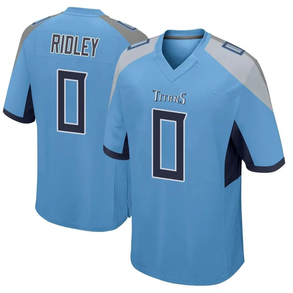 T.Titans #0 Calvin Ridley Player Light Blue Home Game Qdoa Stitched Jerseys