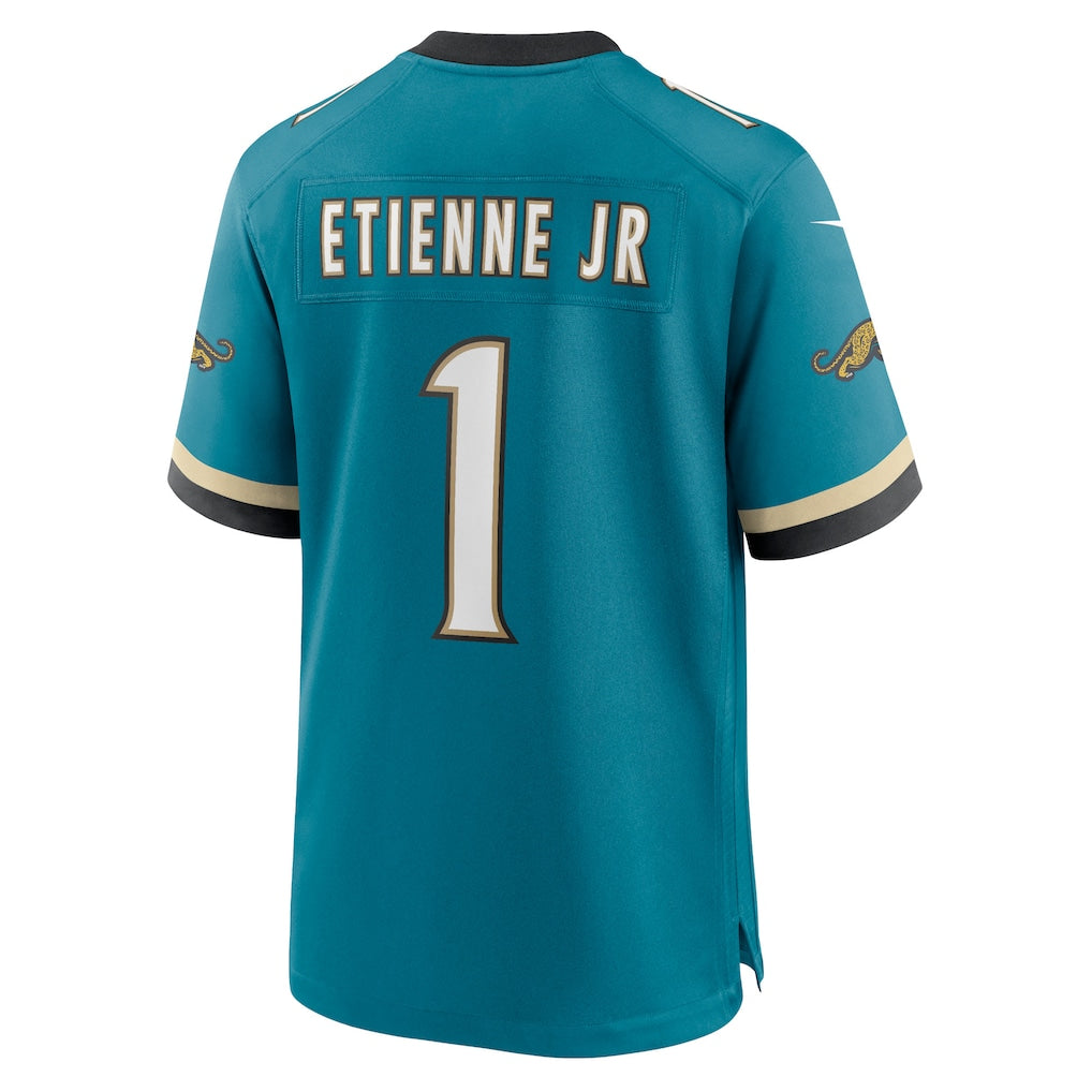 Qdoa J.Jaguars #1 Travis Etienne Jr Teal Prowler Throwback Player Game Jersey