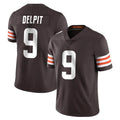 C.Browns #9 Grant Delpit Player Brown Color Vapor Untouchable Limited Home Game Qdoa Stitched Jerseys