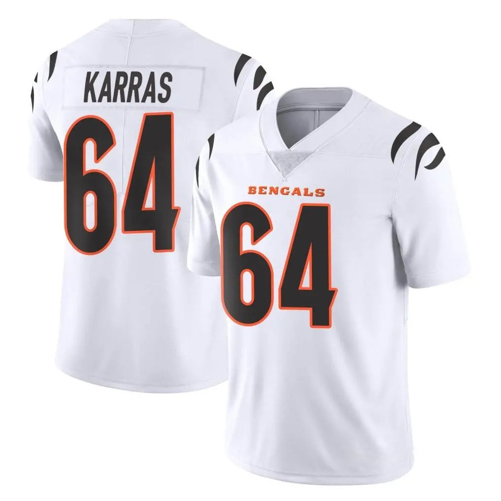 C.Bengals #64 Ted Karras Player White Vapor Untouchable Limited Home Game Qdoa Stitched Jerseys