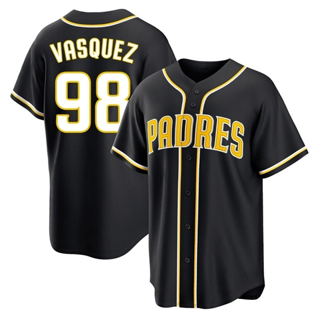 S.Diego Padres #98 Randy Vasquez Player Black 2026 Fashion Home Qdoa Stitched Jerseys