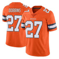D.Broncos #27 J.K. Dobbins Player Orange Vapor Untouchable Limited Home Game Qdoa Stitched Jerseys
