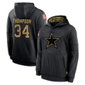 D.Cowboys #34 Jalen Thompson Player Black Salute to Service Pullover Hoodies Limited Qdoa Stitched Jerseys