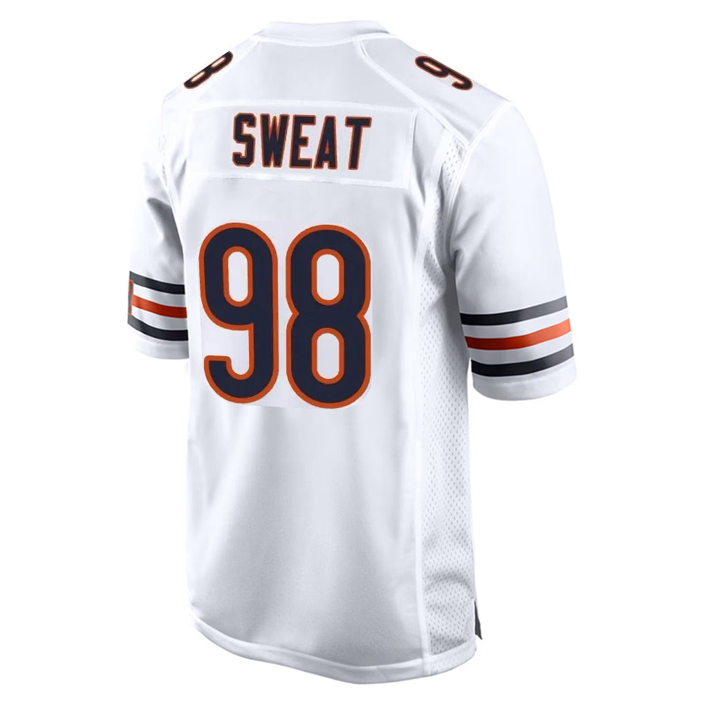 C.Bears #98 Montez Sweat Player White Home Game Qdoa Stitched Jerseys