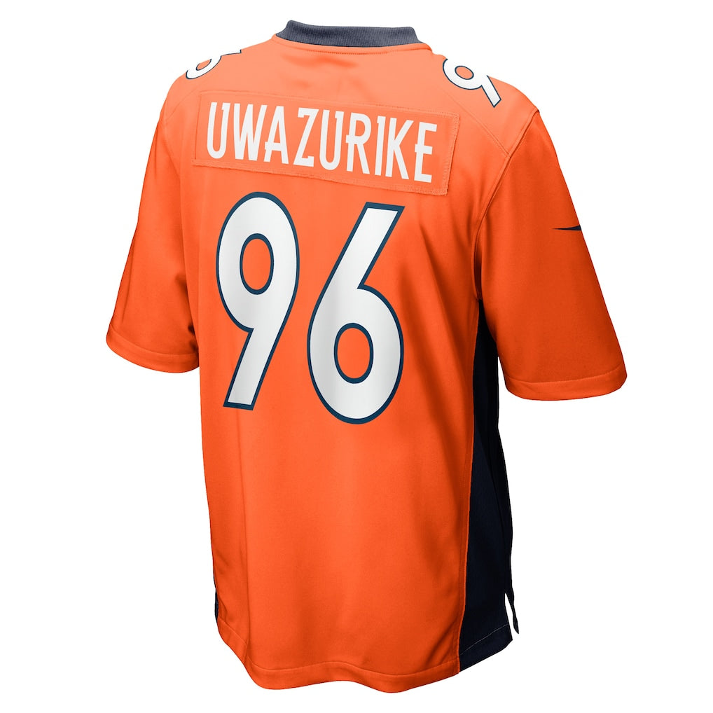 Qdoa D.Broncos #96 Eyioma Uwazurike Orange Game Player Jersey