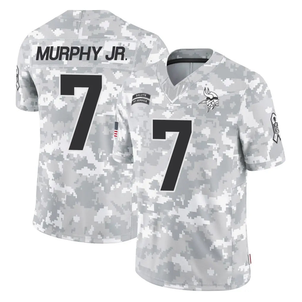 M.Vikings #7 Byron Murphy Jr. Player Arctic Camo Salute To Service Limited Game Qdoa Stitched Jerseys
