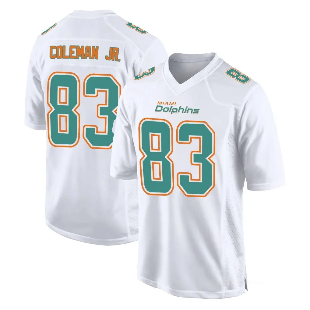M.Dolphins #83 Kevin Coleman Jr. Player White Fashion Home Game Qdoa Stitched Jerseys