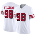 SF.49ers #98 Mykel Williams Player White Limited Alternate Vapor F.U.S.E. Home Game Qdoa Stitched Jerseys