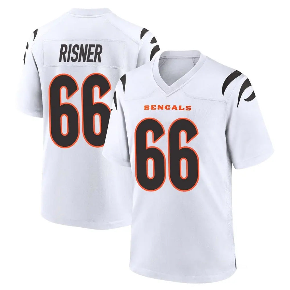 C.Bengals #66 Dalton Risner Player White Home Game Qdoa Stitched Jerseys