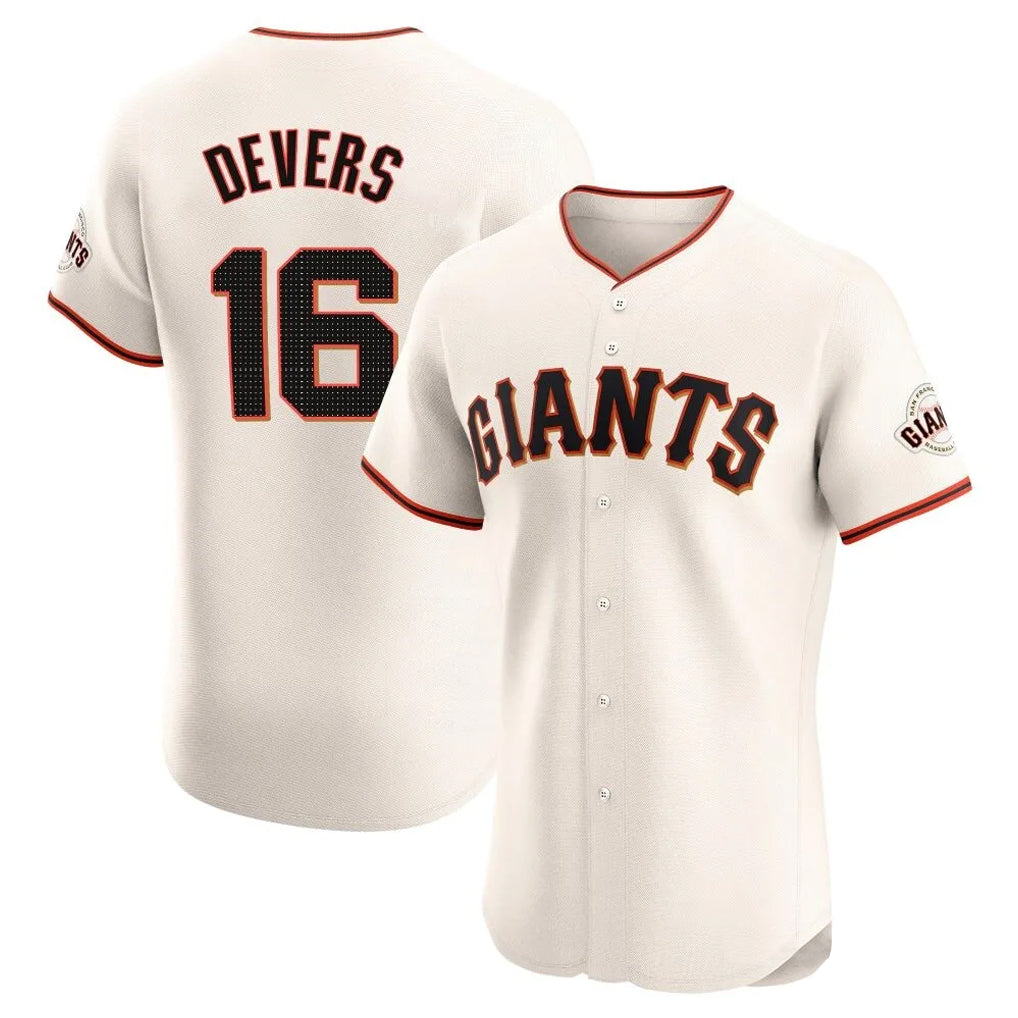 SF.Giants #16 Rafael Devers Player Cream Home Limited Elite Qdoa Stitched Jerseys