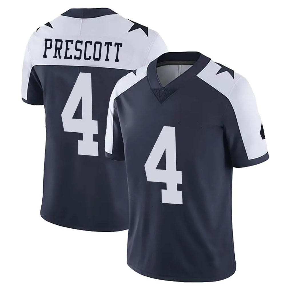 D.Cowboys #4 Dak Prescott Player Navy-White Limited Alternate Vapor Untouchable Home Game Qdoa Stitched Jerseys