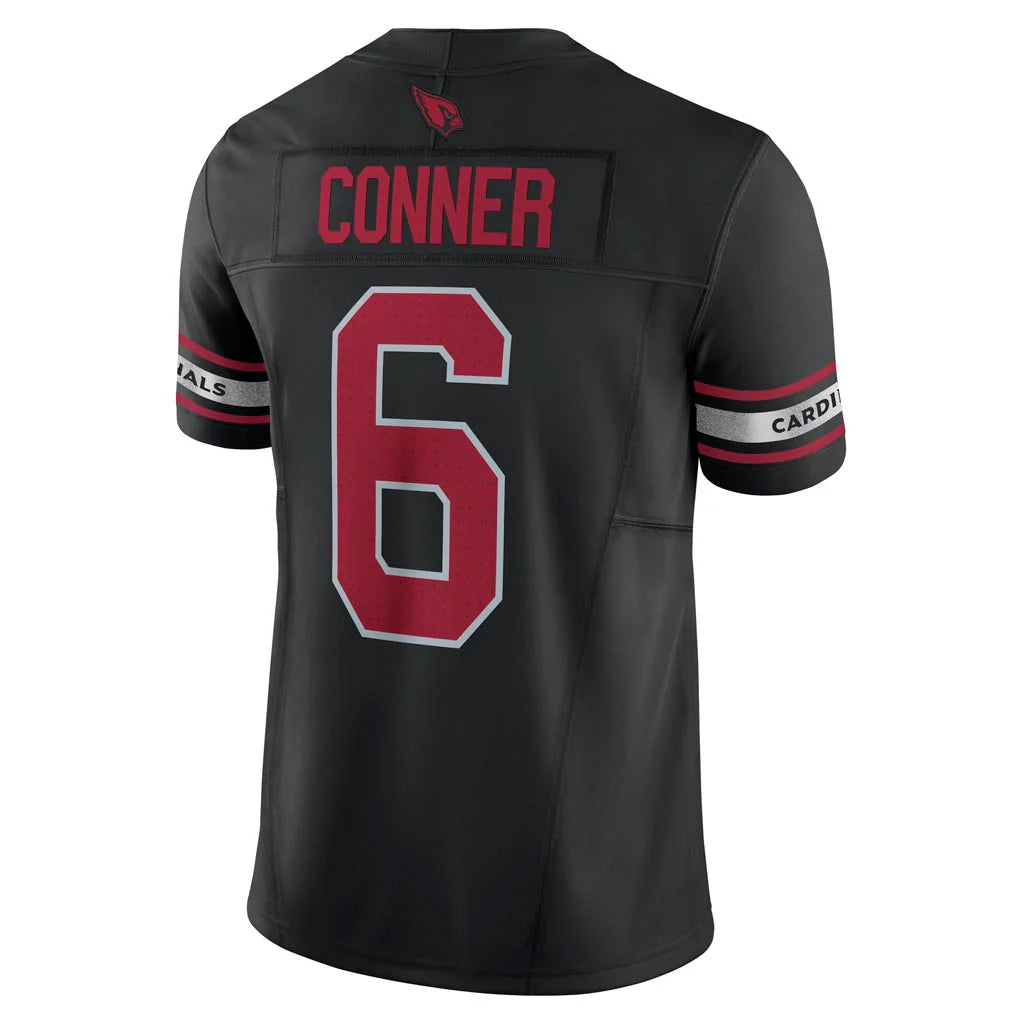 A.Cardinals #6 James Conner Player Black Vapor F.U.S.E. Limited Qdoa Stitched Jerseys
