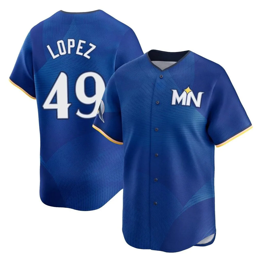 M.Twins #49 Pablo Lopez Player Royal City Connect Limited Home Qdoa Stitched Jerseys