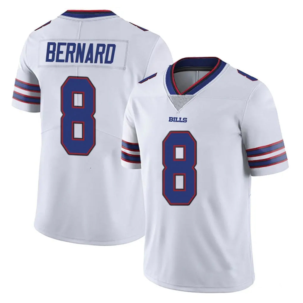 B.Bills #8 Terrel Bernard Player White Vapor Untouchable Limited Qdoa Stitched Jerseys