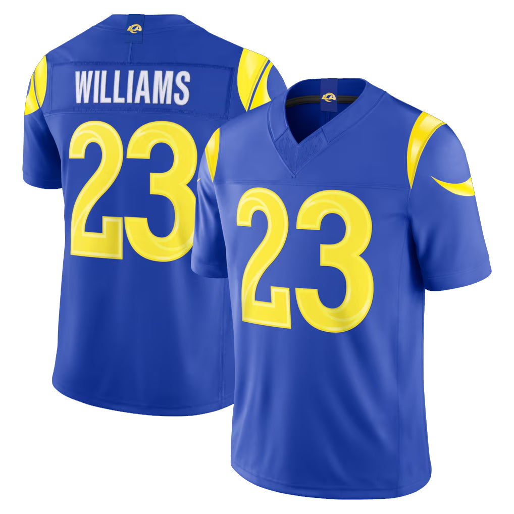 LA.Rams #23 Kyren Williams Player Royal Limited Vapor F.U.S.E. Qdoa Stitched Jerseys