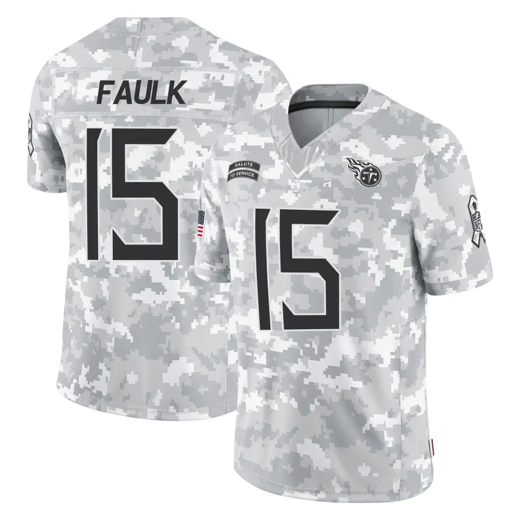 T.Titans #15 Keldric Faulk Player Arctic Camo Limited Salute to Service Home Game Qdoa Stitched Jerseys