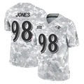 B.Ravens #98 Travis Jones Player Arctic Camo Salute to Service Limited Qdoa Stitched Jerseys