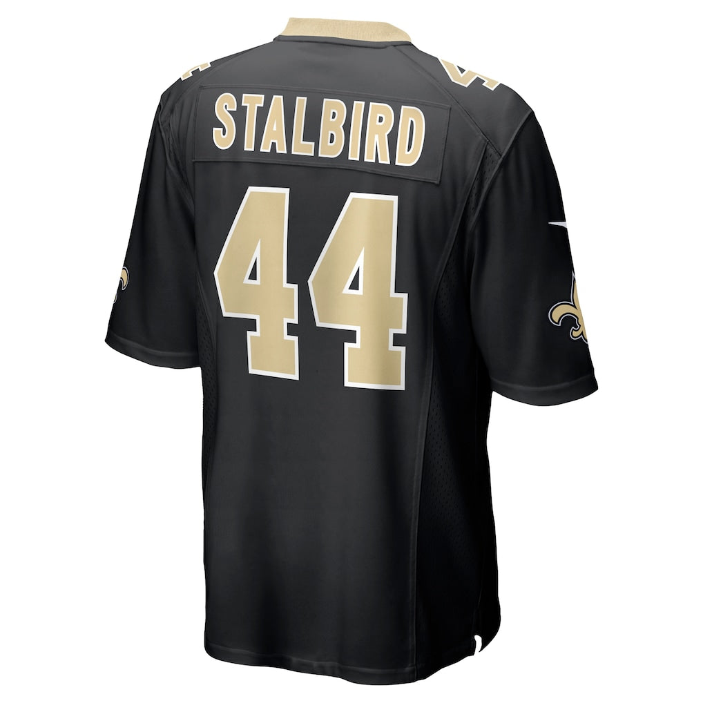 Qdoa NO.Saints #44 Isaiah Stalbird Black Team Game Jersey