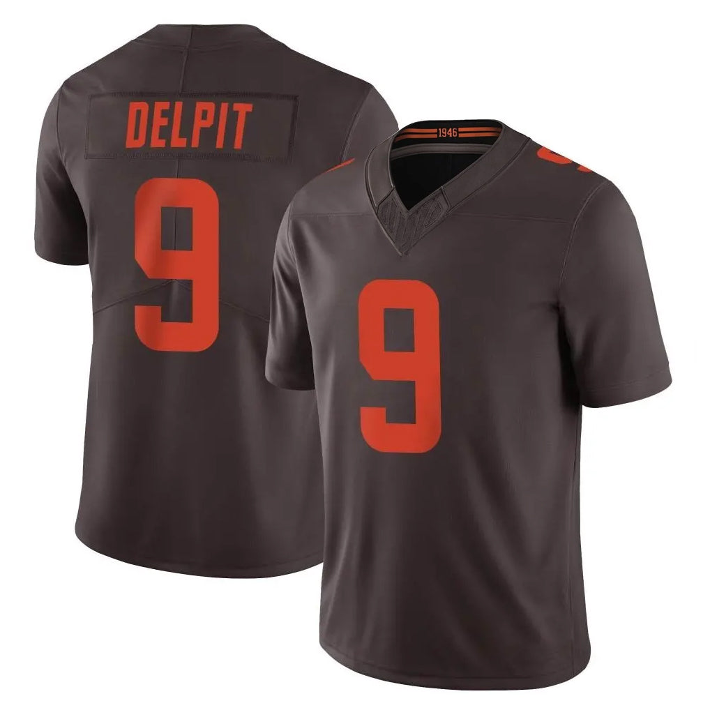 C.Browns #9 Grant Delpit Player Brown Limited Vapor F.U.S.E. Alternate Game Qdoa Stitched Jerseys