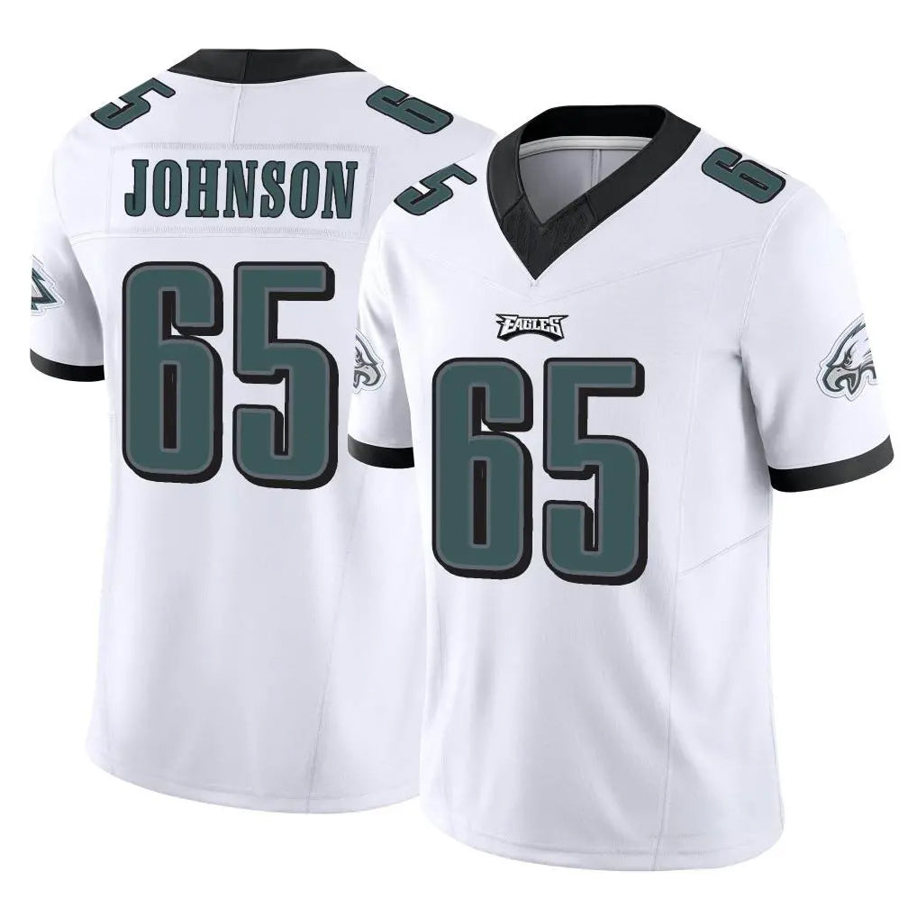 P.Eagles #65 Lane Johnson Player White Limited Vapor F.U.S.E. Home Game Qdoa Stitched Jerseys