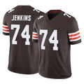 C.Browns #74 Elgton Jenkins Player Brown Vapor F.U.S.E. Limited Home Game Qdoa Stitched Jerseys