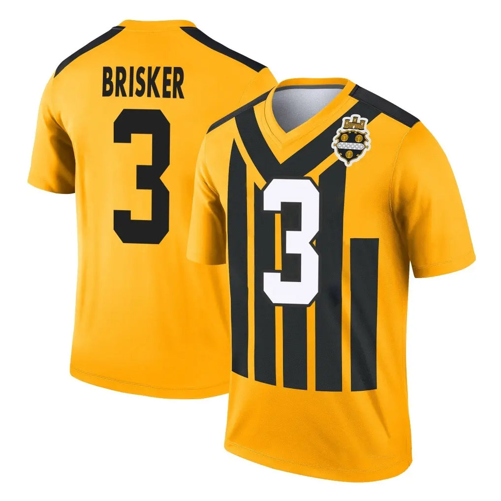 P.Steelers #3 Jaquan Brisker Player Gold Legend Limited 1933 Throwback Performance Home Game Qdoa Stitched Jerseys