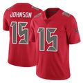 TB.Buccaneers #15 Tez Johnson Player Red Limited Color Rush Home Game Qdoa Stitched Jerseys