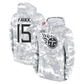T.Titans #15 Keldric Faulk Player Camo Arctic Salute to Service Pullover Hoodies Home Game Qdoa Stitched Jerseys