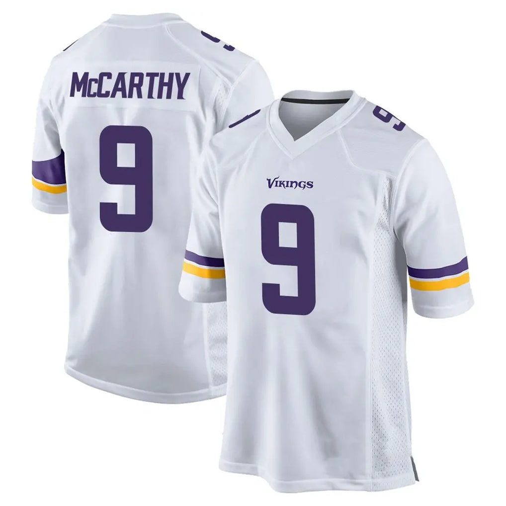 M.Vikings #9 J.J. McCarthy Player White Home Game Qdoa Stitched Jerseys