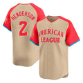 B.Orioles #2 Gunnar Henderson Player Cream American League All-Star Limited Home Game Qdoa Stitched Jerseys