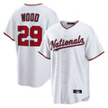 W.Nationals #29 James Wood Player White Home Limited Replica Qdoa Stitched Jerseys