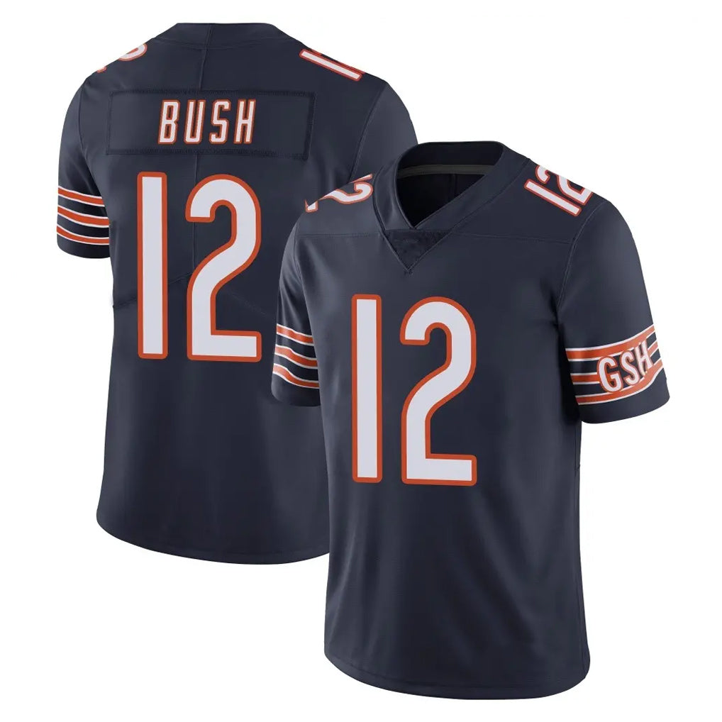 C.Bears #12 Devin Bush Player Navy Vapor Untouchable Limited Home Game Qdoa Stitched Jerseys