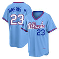 A.Braves #23 Michael Harris II Player Powder Blue 2026 City Connect T-shirt Home Game Qdoa Stitched Jerseys