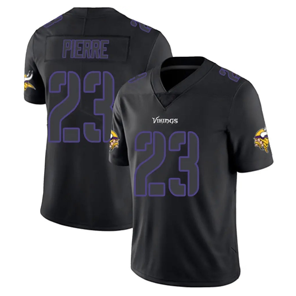 M.Vikings #23 James Pierre Player Black Impact LImited Home Game Qdoa Stitched Jerseys