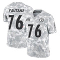 P.Steelers #76 Troy Fautanu Player Arctic Camo Limited Salute To Service Home Game Qdoa Stitched Jerseys