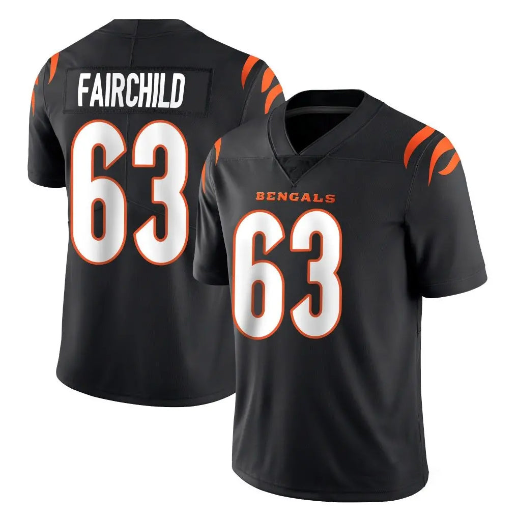 C.Bengals #63 Dylan Fairchild Player Black Vapor Untouchable Limited Home Game Qdoa Stitched Jerseys