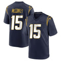LA.Chargers #15 Ladd McConkey Player Navy Home Game Qdoa Stitched Jerseys