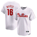P.Phillies #16 Brandon Marsh Player White Home Limited Qdoa Stitched Jerseys