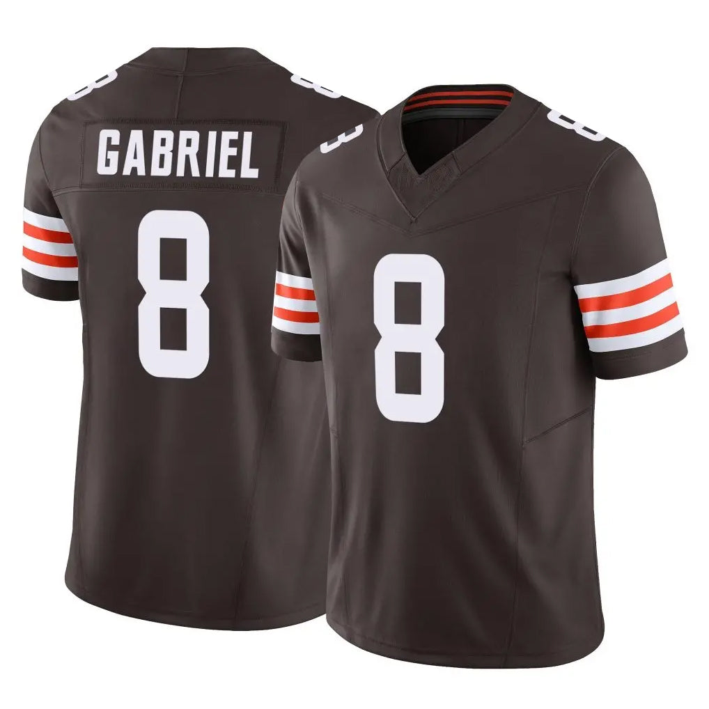 C.Browns #8 Dillon Gabriel Player Brown Vapor F.U.S.E. Limited Home Game Qdoa Stitched Jerseys