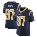 LA.Rams #97 Poona Ford Player Navy Limited Vapor Untouchable Home Game Qdoa Stitched Jerseys