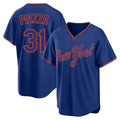 NY.Mets #31 Mike Piazza Player Royal T-shirt Home Game Qdoa Stitched Jerseys