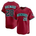 A.Diamondbacks #28 Nolan Arenado Player Red Limited Home Game Qdoa Stitched Jerseys