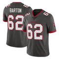 TB.Buccaneers #62 Graham Barton Player Pewter Limited Alternate Vapor Home Game Qdoa Stitched Jerseys