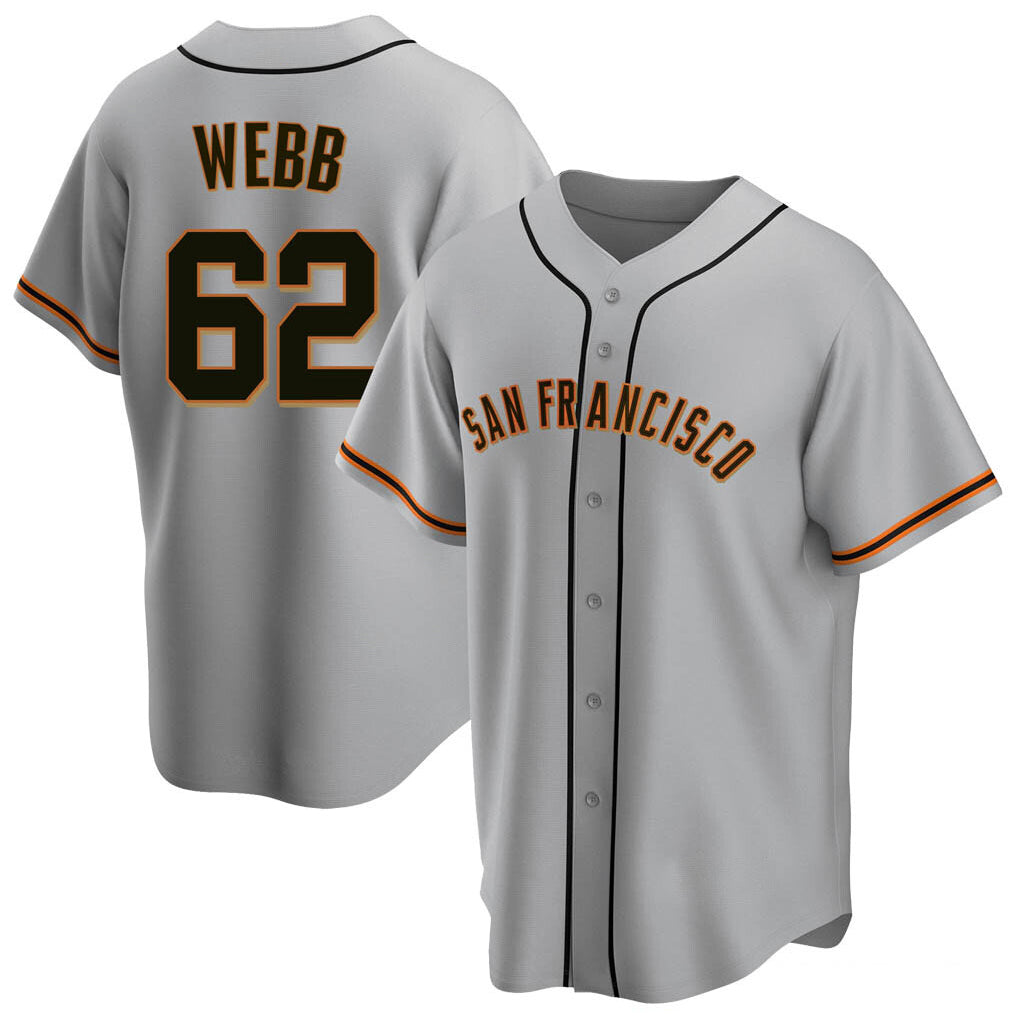SF.Giants #62 Logan Webb Player Gray Home Game Qdoa Stitched Jerseys